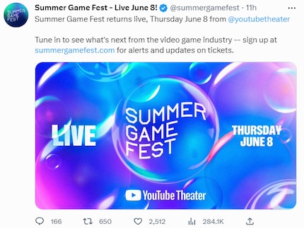 Il Summer Game Fest capitalizza i titoli negativi dell'E3 e annuncia una data per il proprio evento.