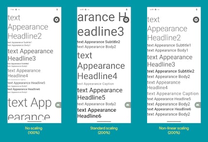 Größere Schrift mit Android 14.