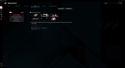 Ich habe Mühe, mich in der Software Armoury Crate zurechtzufinden.