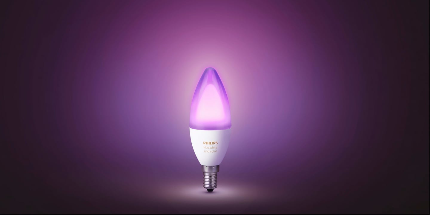Ab dem 10.4.17 erhältlich: Die neue Hue-Lampe mit E14-Sockel.