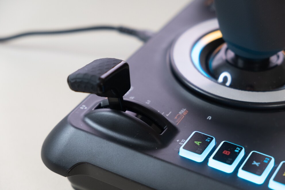 The throttle is small but it does the job.