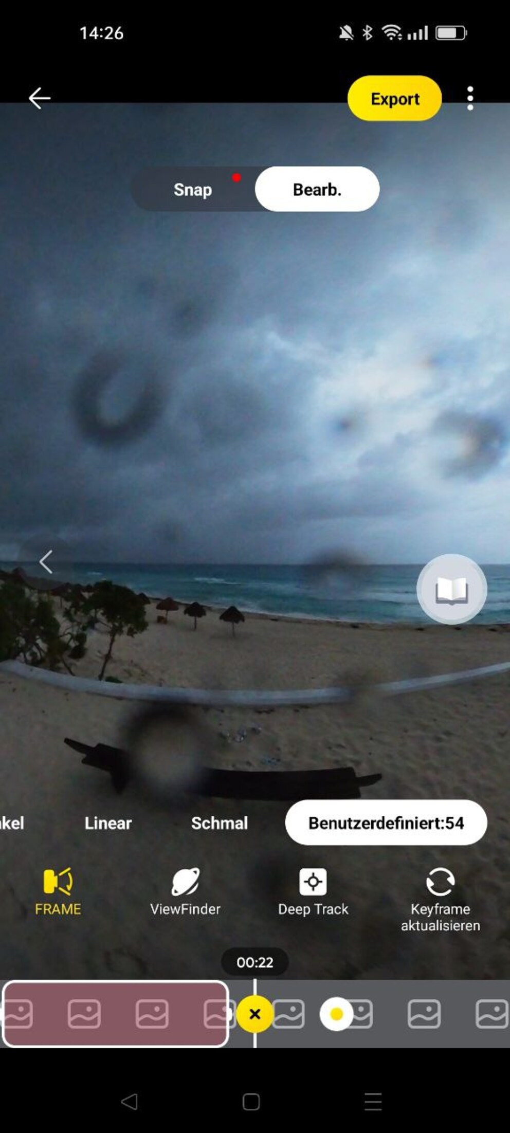 Nell'app hai numerose funzioni di editing.