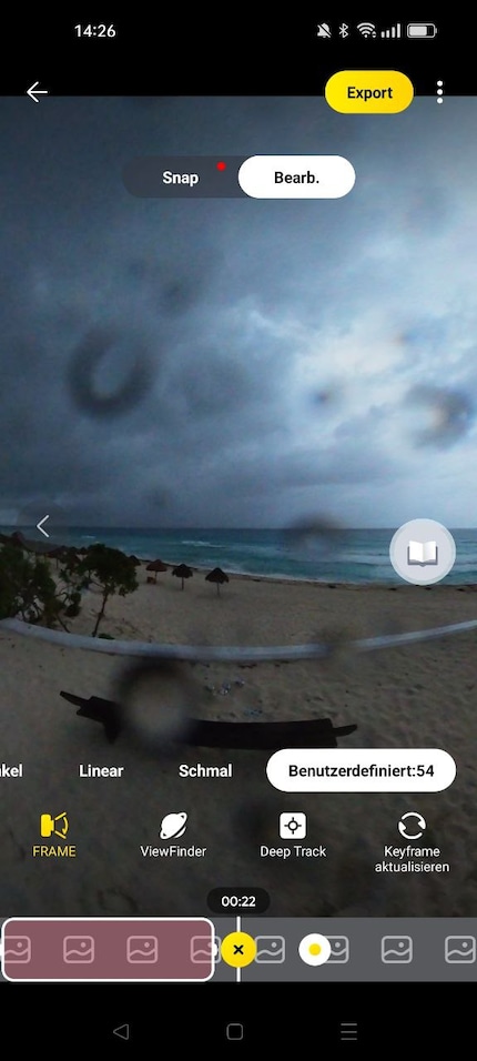 Nell'app hai numerose funzioni di editing.