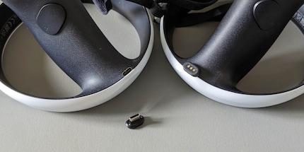 Only when the two adapters are plugged in do the controllers charge.