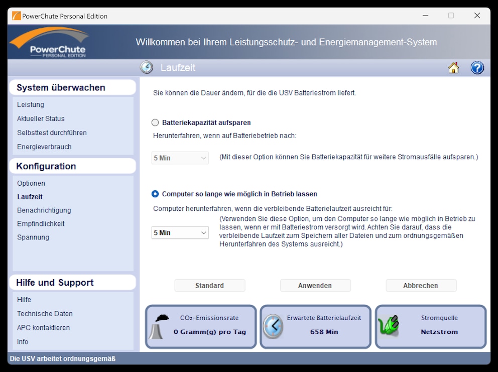 Quando deve spegnersi automaticamente il PC se alimentato a batteria?