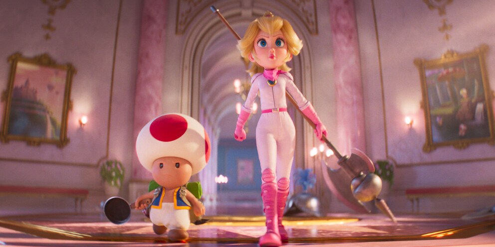 Toad et Peach se préparent à la grande guerre contre Bowser.