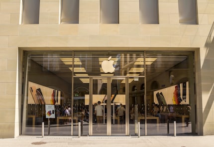 L'Apple Store de Bâle - les utilisateurs d'Android peuvent y faire une mise à jour.
