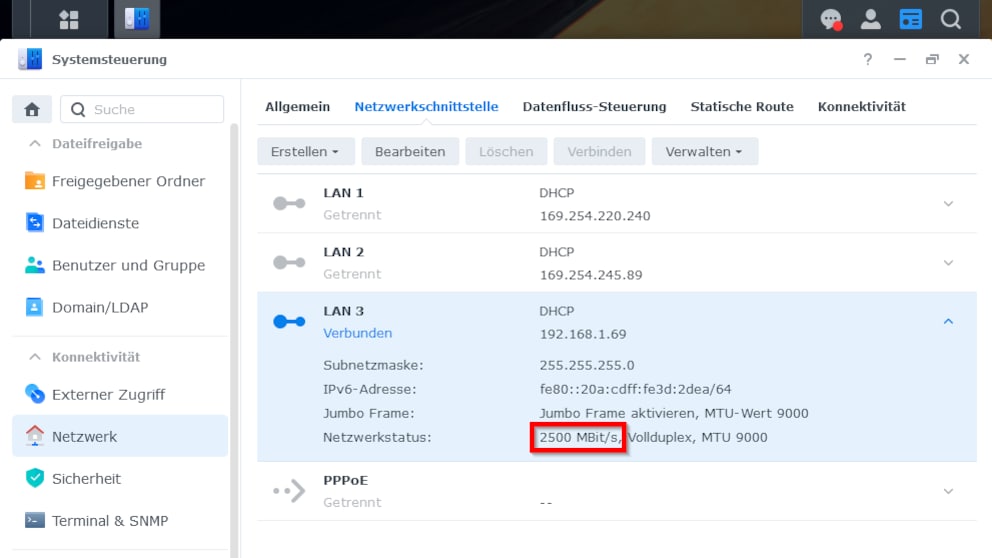 Qui c’è la nuova connessione LAN da 2,5 gigabit.