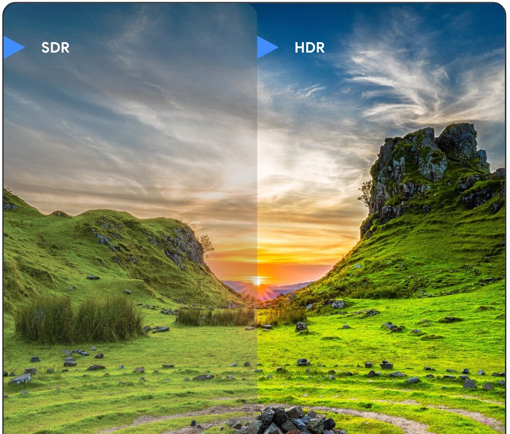 Google illustrates the new HDR format with this symbolic image.