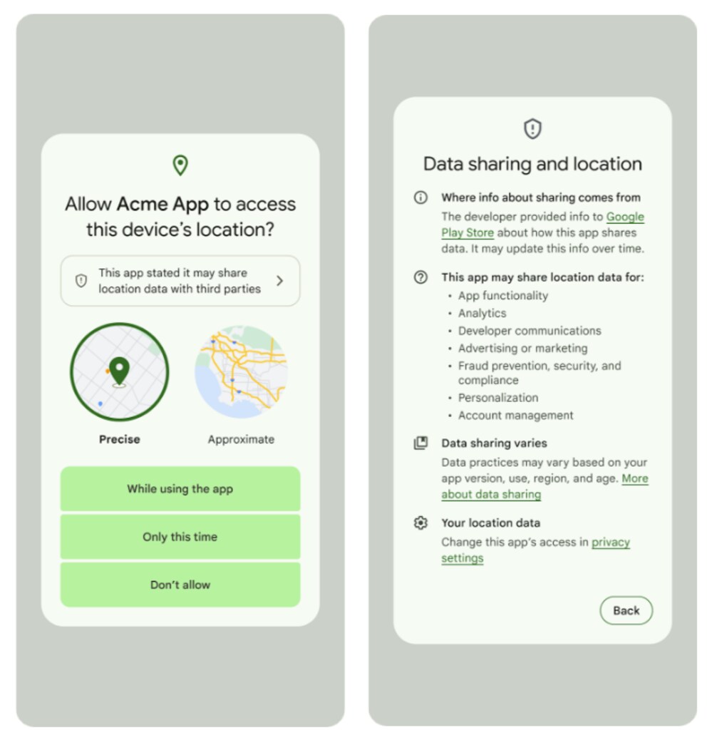 Ausführlichere Informationen zu geteilten Standortdaten.