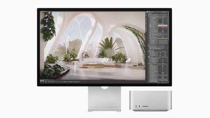 Sieht noch immer gleich aus wie bisher: Der neue Mac Studio mit M2 Chips.
