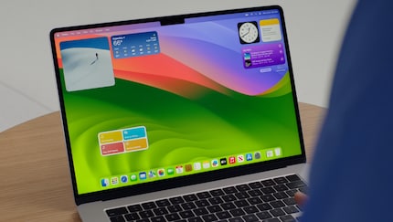 I widget interattivi possono essere disposti liberamente sul Mac.