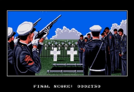 «Gunship» non è schizzinoso quando si tratta della schermata di game over.