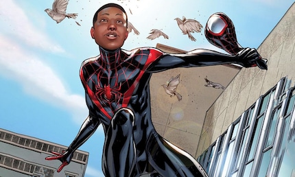 Dalla copertina di «Miles Morales: Ultimate Spider-Man, Ultimate Collection, Book 1».