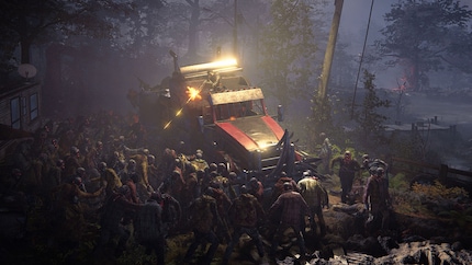Ballern und Fahren gehört bei «Toxic Commando» zum Zombie-Alltag.