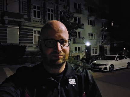 Selfie mit Nachtmodus.