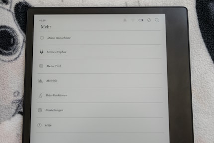 Mit Dropbox und Betafunktionen hast du weitere Möglichkeiten auf dem E-Reader.