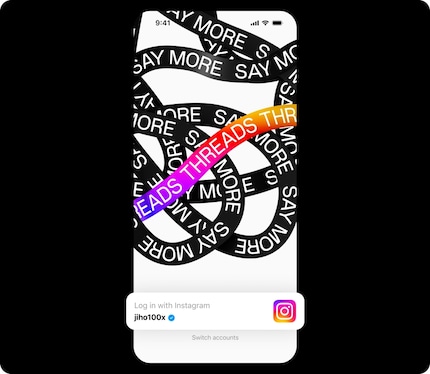 Threads nutzt das Instagram-Login. Das soll die Hürde für eine Anmeldung senken.