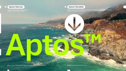 Aptos is the name of a Californian city. Originally, the font had the code name Bierstadt.