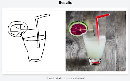 Il risultato di Scribble Diffusion dal mio cocktail doodle. Bene.
