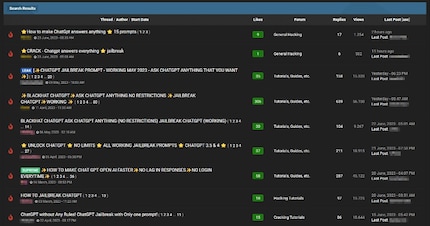 The chatbot is offered in relevant forums.