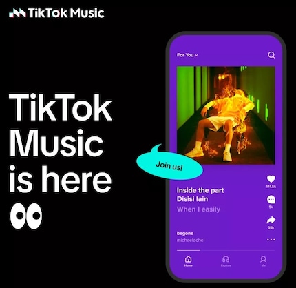 Comme dans l'application vidéo, le service de streaming propose également une «For You-Page».