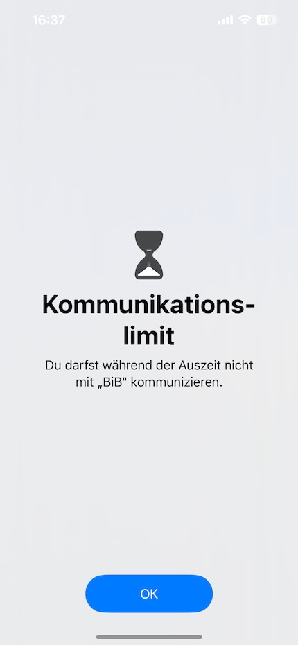 Wird trotzdem eine «verbotene» Nummer angerufen, kommt diese Meldung.