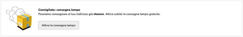 È così che una consegna lampo arriva alla porta del cliente.