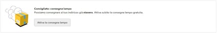 È così che una consegna lampo arriva alla porta del cliente.