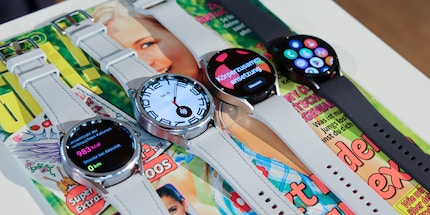 A sinistra entrambe le dimensioni del Watch 6 Classic, a destra le due varianti del Watch 6.