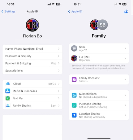Nella configurazione «In famiglia» è possibile collegare più dispositivi con ID Apple diversi.