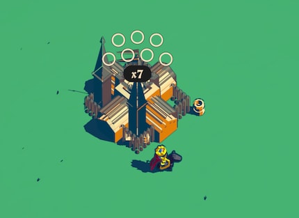 Dans le tutoriel, je construis mon premier donjon, le centre de mon château. Ici, j’apprends que je n’ai pas besoin de décider beaucoup de choses par moi-même. Pour sept pièces d’or, je pourrais acheter une amélioration.