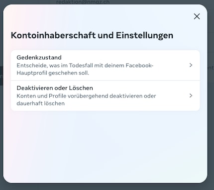 Wenn du dich für den Gedenkzustand entscheidest, kann dein Profil auch nach deinem Tod noch besucht werden.