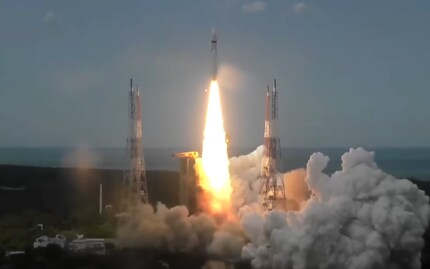The Indian probe Chandrayaan-3 lifted off on 14 July with an LVM3 rocket.