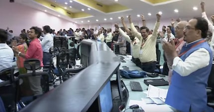 The reaction after landing.