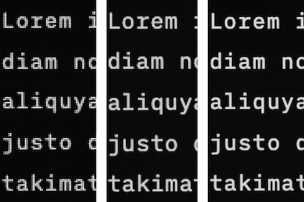 At 109 ppi (left), text is noticeably less sharp than at 163 ppi (centre). It’s even slightly better at 218 ppi (right), but that’s hardly noticeable at a normal distance.