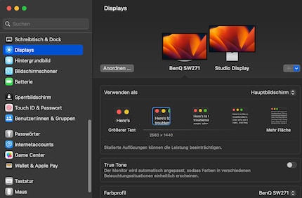 If you choose non-native scaling, you’ll get a warning from macOS.