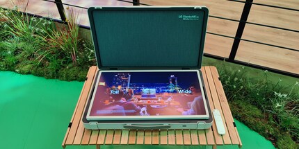 If you lay the TV flat in the case, it becomes a tablet and can even be used for gaming. Chess, for example.