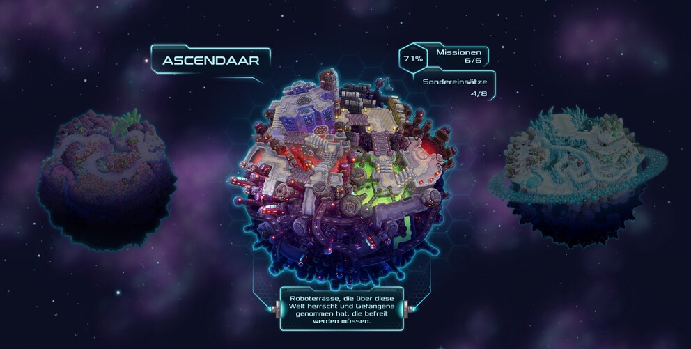 Auf drei Planeten gibt es etliche Missionen zu erfüllen.