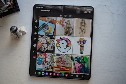 Mon profil Instagram donne bien sur le grand écran.
