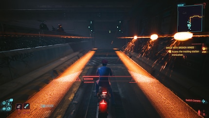 Dogtown ist mit einem Ladescreen vom Rest von Night City abgetrennt. Dieser wird mit einem «Sicherheitsscan» beim Eintreten und Verlassen des Bezirks kaschiert.