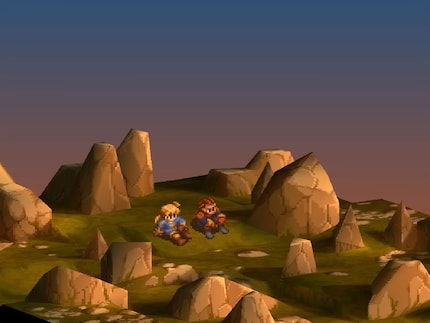 Ramza (left) and Delita (right) are close friends at the beginning of the story.