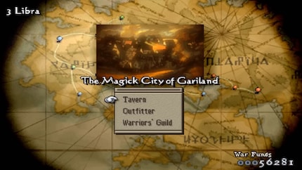 You move from one point to another on the map.
