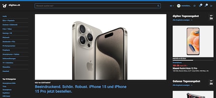 Dark mode on Digitec.
