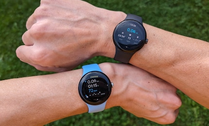 The first Pixel Watch (right) doesn’t always measure heart rate accurately. The Fitbit app is also better on the Pixel Watch 2.