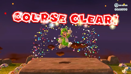 Luigi reçoit naturellement un costume de chat vert.