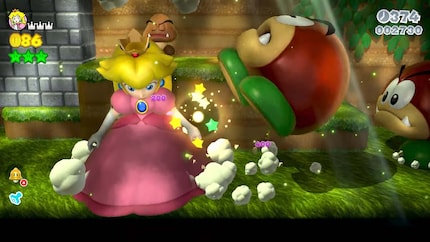 Dans «Super Mario 3D World», tous les personnages jouables peuvent bénéficier du méga-champignon, y compris la princesse Peach.