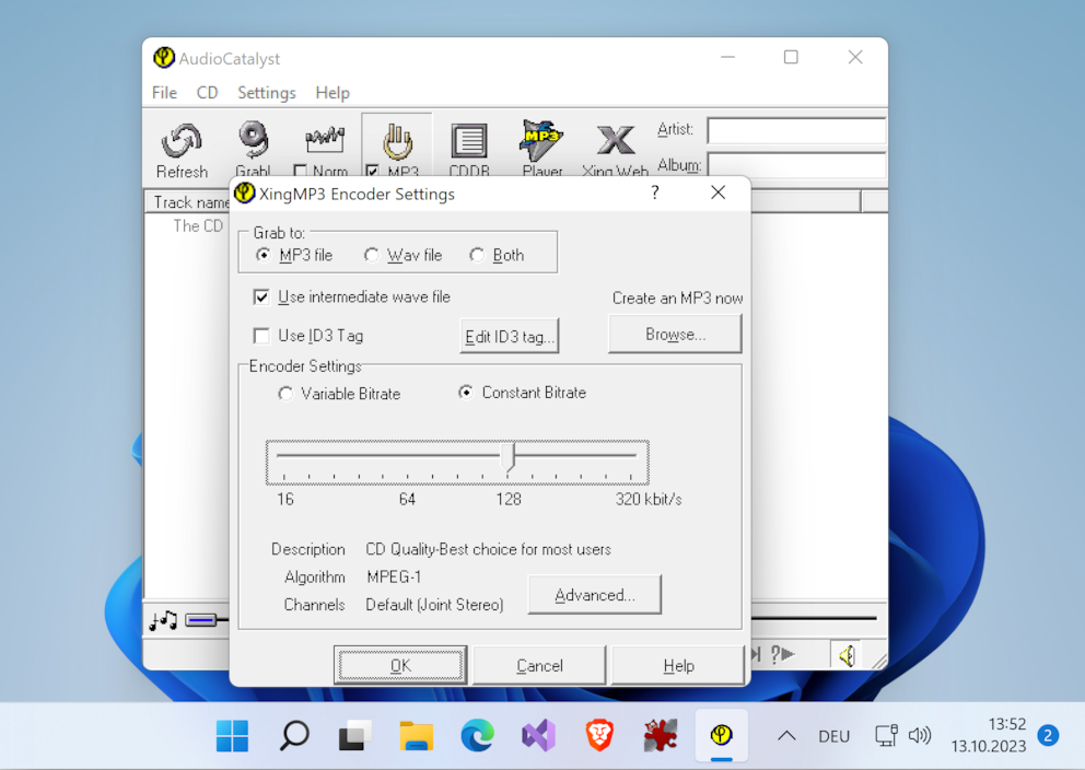 No, 128 kBit/s is definitely not CD quality. But maybe useful.