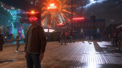 Of course, I picked the glow-in-the-dark hat as my prize at the fair.