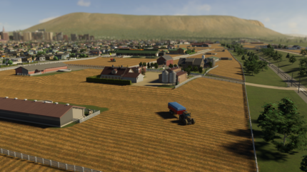 Becoming self-sufficient with livestock and grain farms.